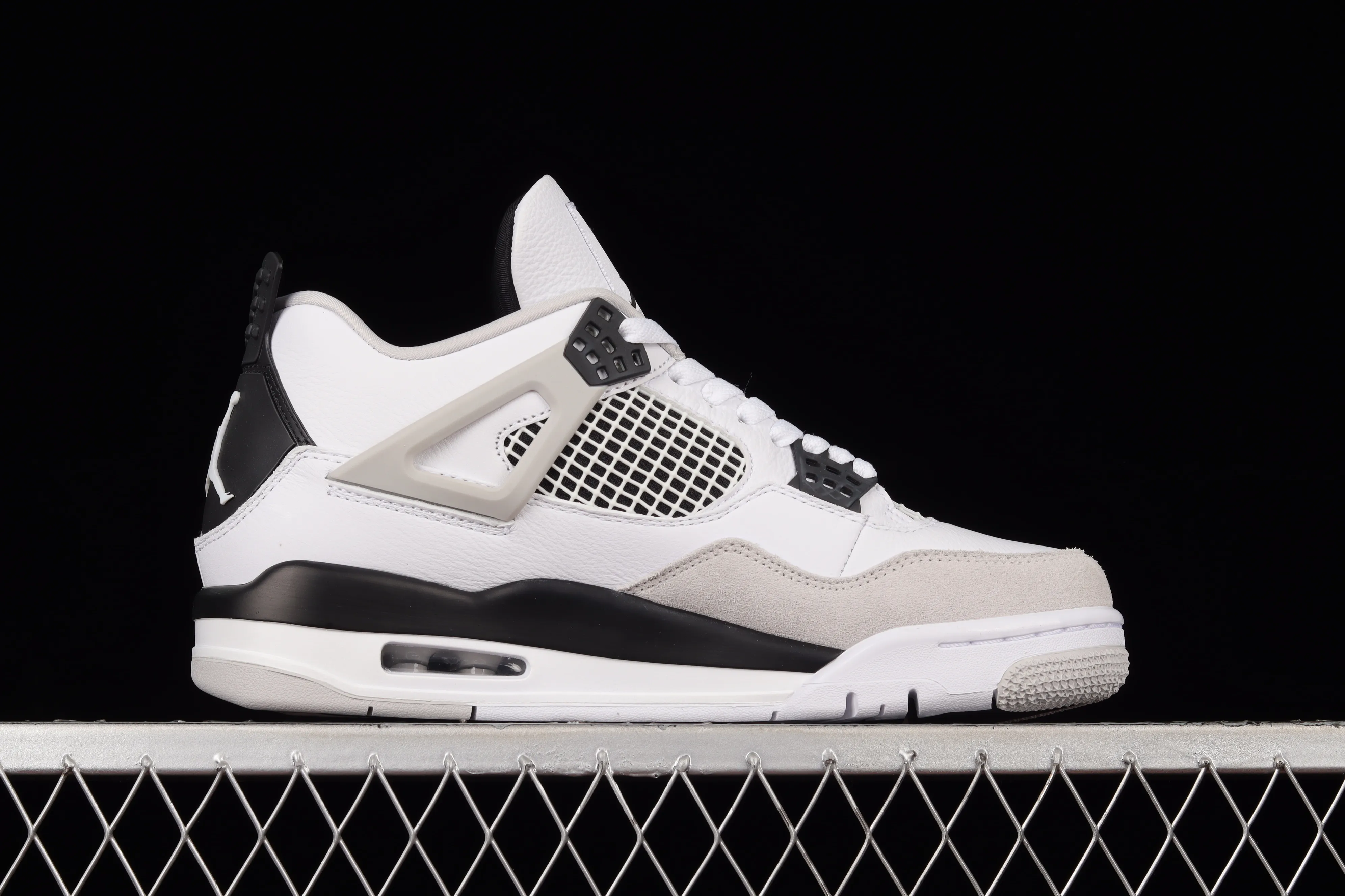 All categories Air Jordan Jordan series basketball shoes Air Jordan 4 pure original Air Jordan 4 "Military Black" AJ4 Joe 4 gray and black stitching DH6927-111